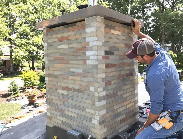 Stratford Chimney Sweep completing a modern chimney remodel in Stratford, CT