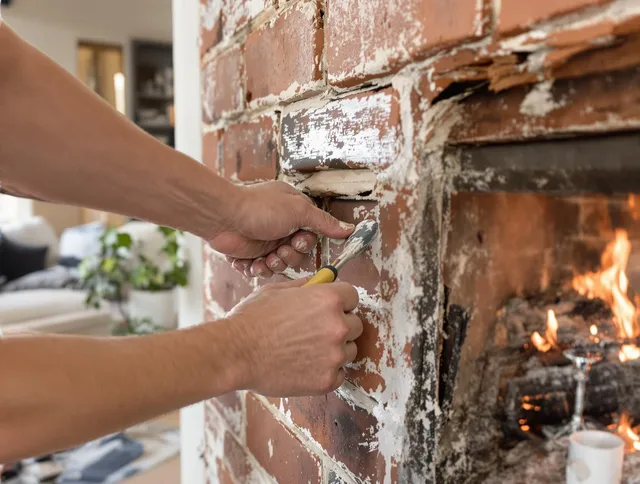 Routine fireplace repair by Stratford Chimney Sweep in Stratford, CT