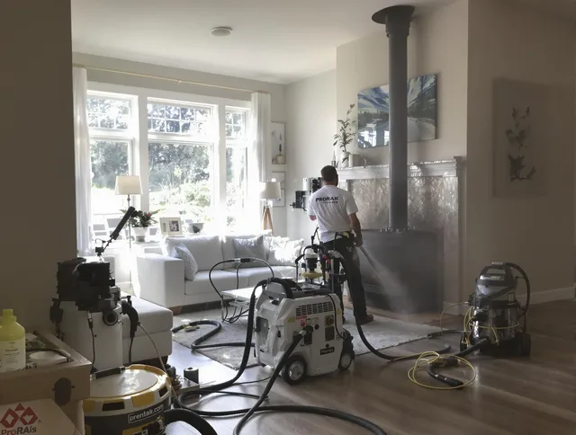 Soot removal service by Stratford Chimney Sweep for a fireplace in Stratford, CT